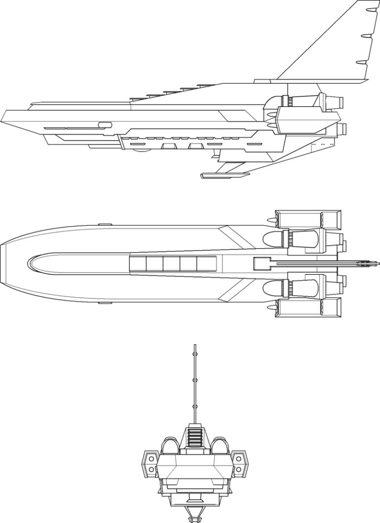 Darkness Class IV Blockade Runner FASA Star Trek® Starship Tactical