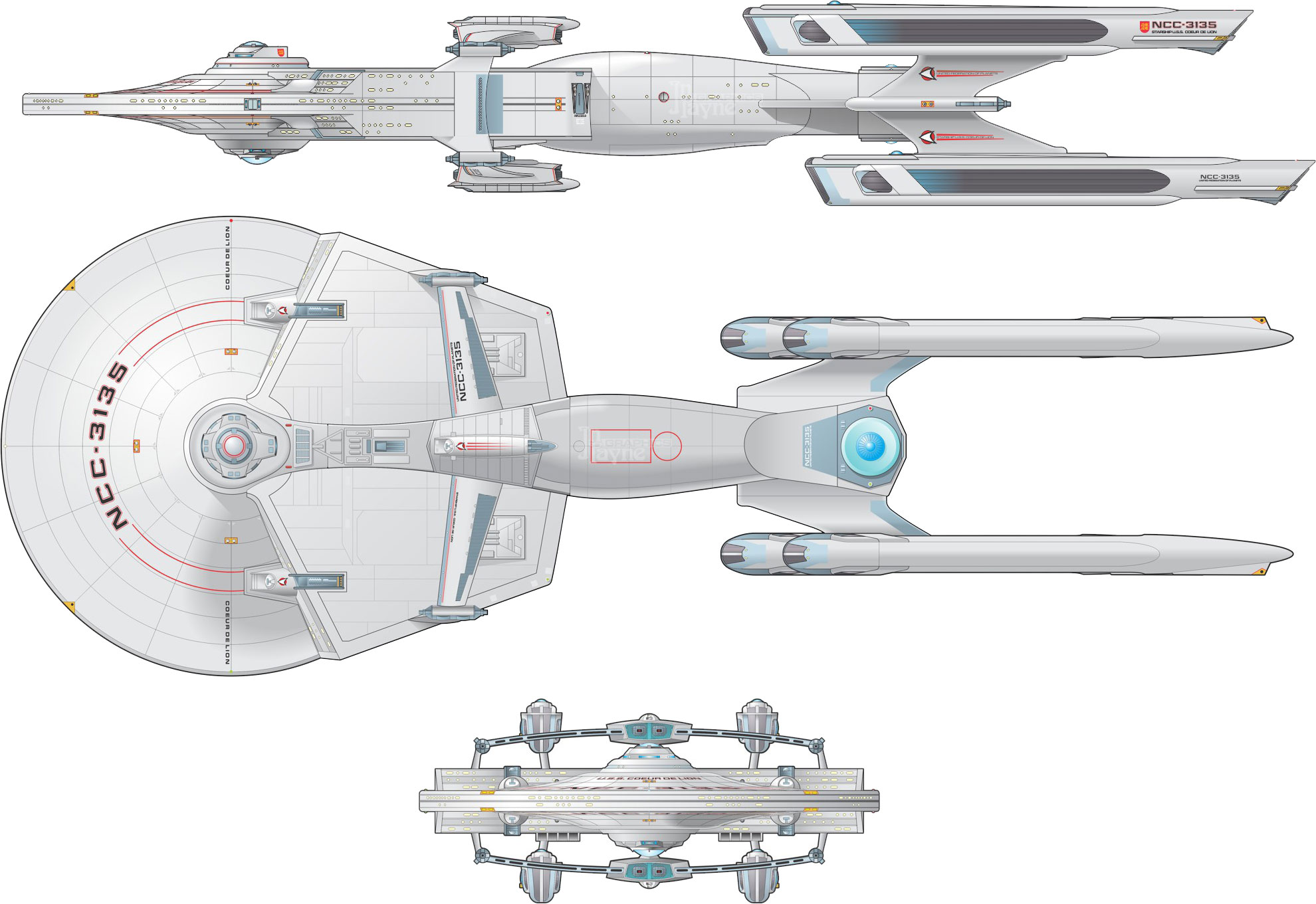 Coeur De Lion Class Xiv Heavy Battleship Fasa Star Trek® Starship Tactical Combat Simulator 6918