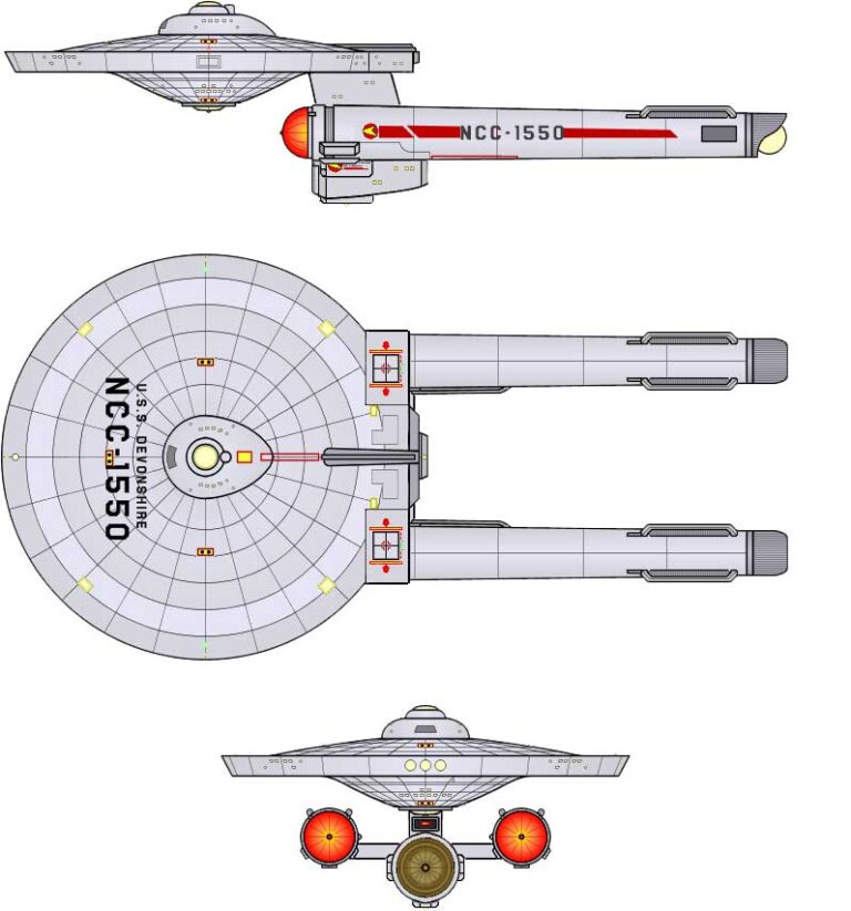 Devonshire Class VIII Heavy Destroyer – FASA Star Trek® Starship ...